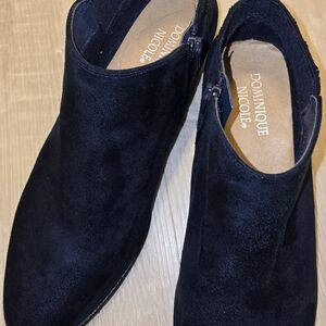 Navy blue suade ankle boots size 8 brand Dominic Nicole